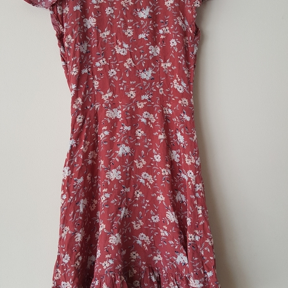 American eagle peach pink floral wrap hundreds XS - Picture 5 of 8